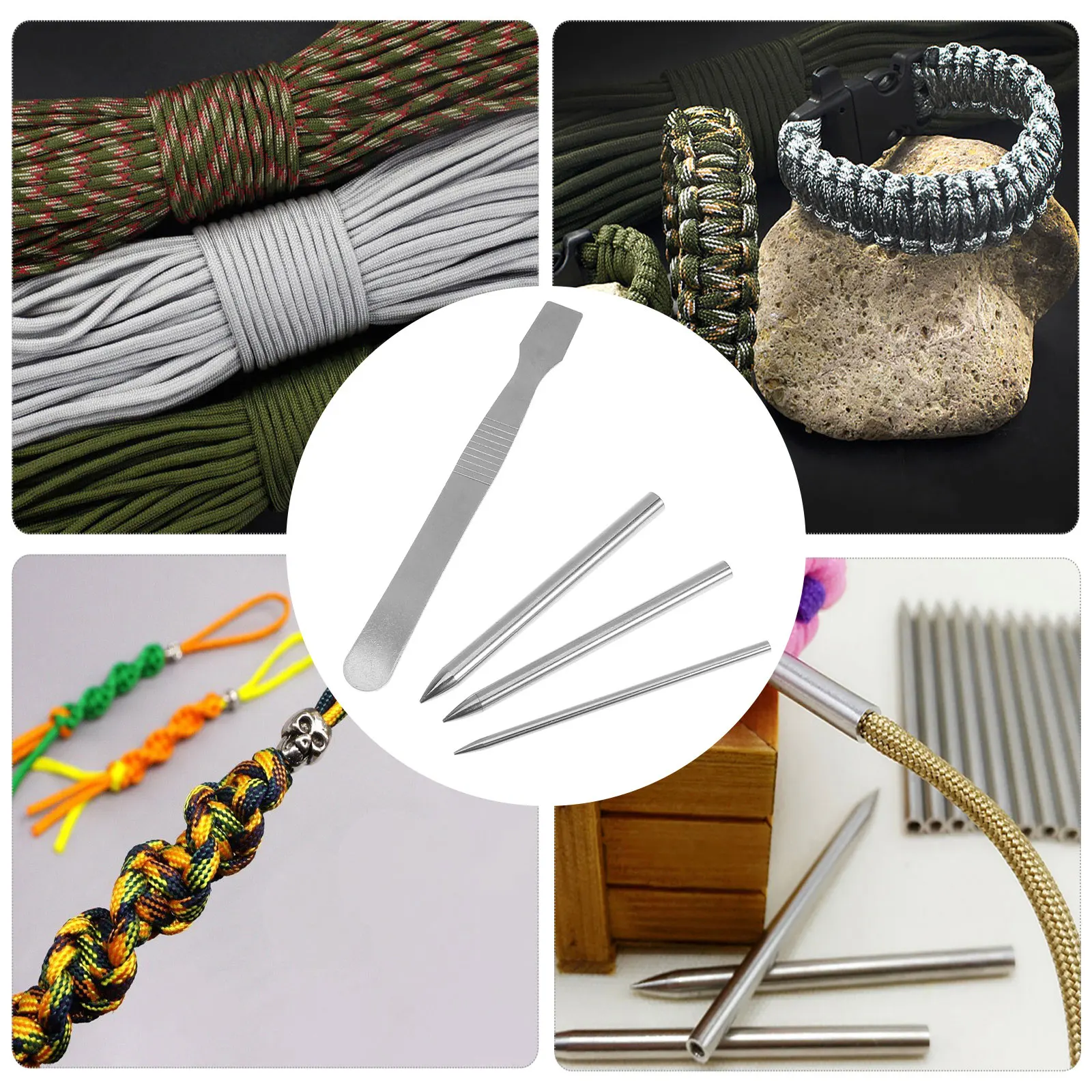 

Leathercraft Weaving Needle Tools Lacing Spike Glove Repair DIY Stainless Steel Mitt Lace Kit Bracelets