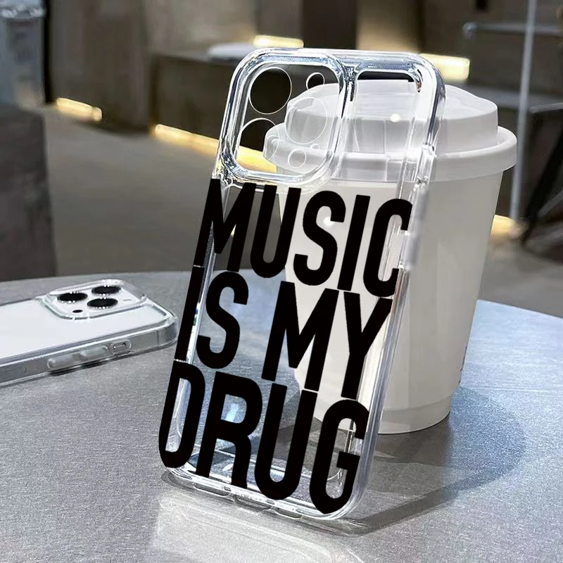 

Music Lover Clear Phone Case for iPhone 16 17 Pro Max 15 14 Plus 13 12 11 Pro 16E X XR XS 7 8 Plus Shockproof Protective Cover