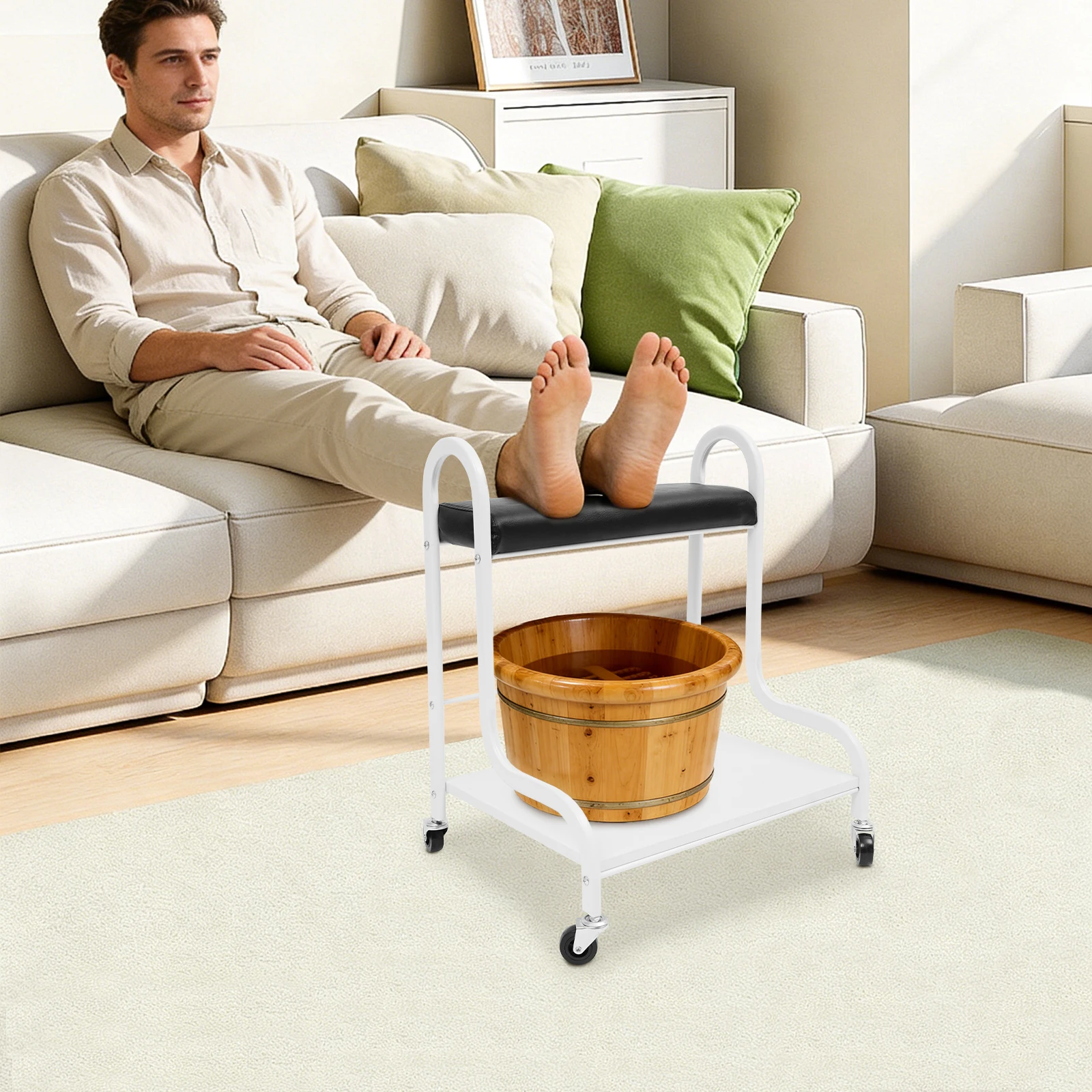 Outdoor Furniture Glides - Chariot de pédicure mobile avec roulettes,