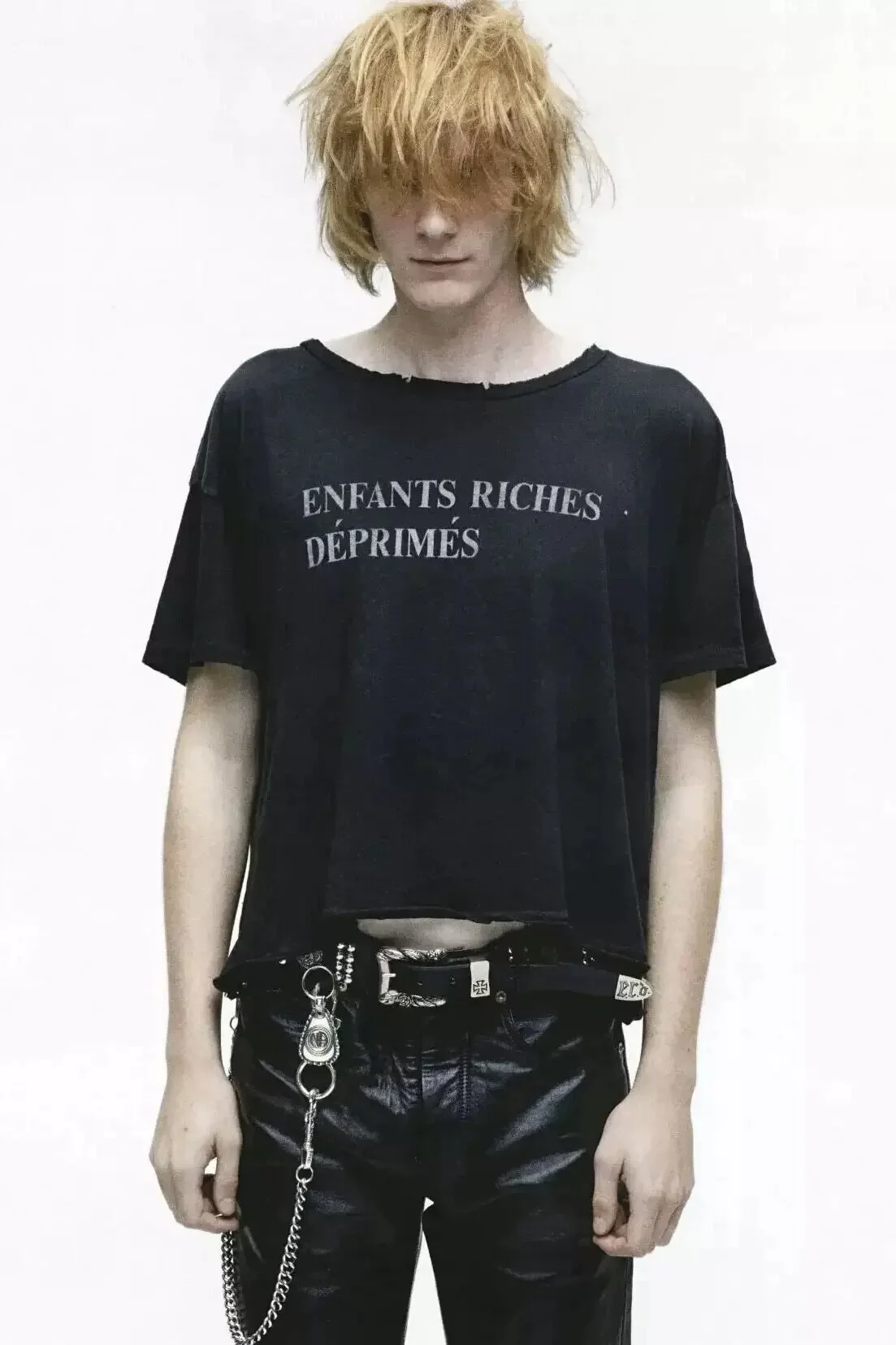 ER/D 24FW Slogan Destroy Crew Neck Short Wide Boxyfit T-Shirt