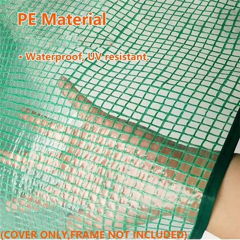 M12K-Greenhouse Replacement Cover Roll-Up Zipper Door- For Gardening Plants, 56X56x76 Inch PE Walk-In Design