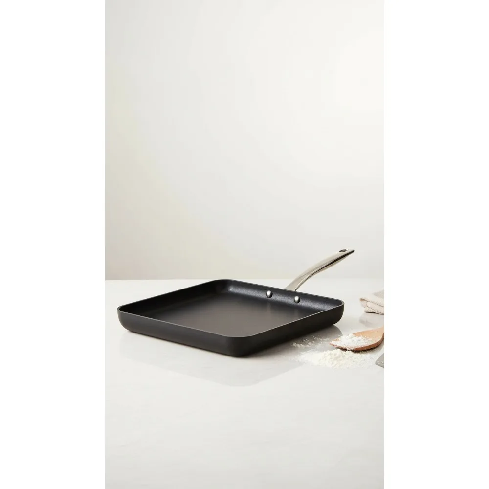 

11x11 дюймов с антипригарным покрытием, безопасная для духовки, 500F, идеально подходит для блинов, яиц, французских тостов, алюминиевая посуда для тяжелого калибра