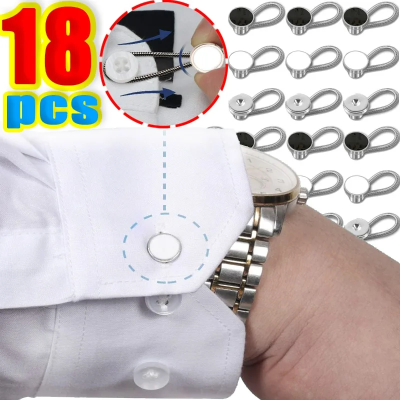 Elastyczny kołnierzyk Guziki Rozszerzacze Elastyczny mankiet Sprężyna Przedłużenie Klamra Dostosuj rozmiar Przedłużacz Rozszerz spodnie Akcesoria w talii