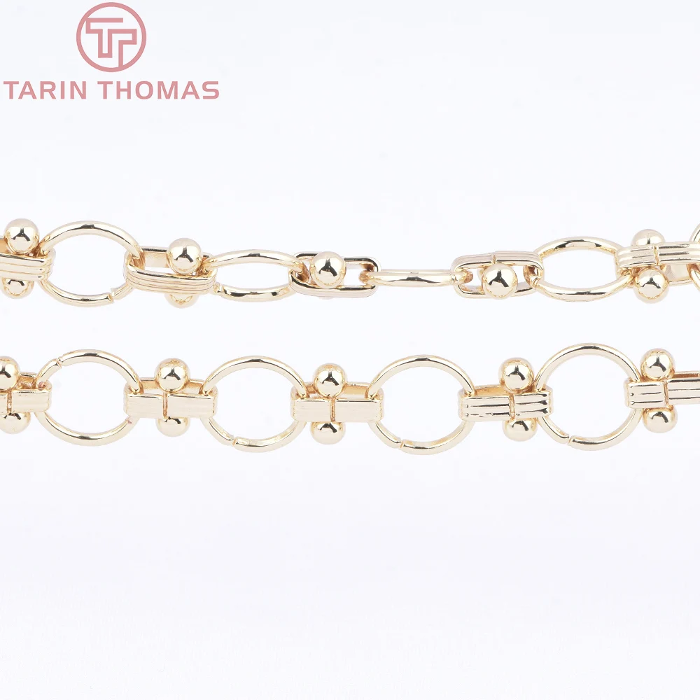 (9856) 1Meter 24K Gold Color Brass Necklace Chains Bracelet Chains High Quality DIY Jewelry Making Accessories Wholesales view 3