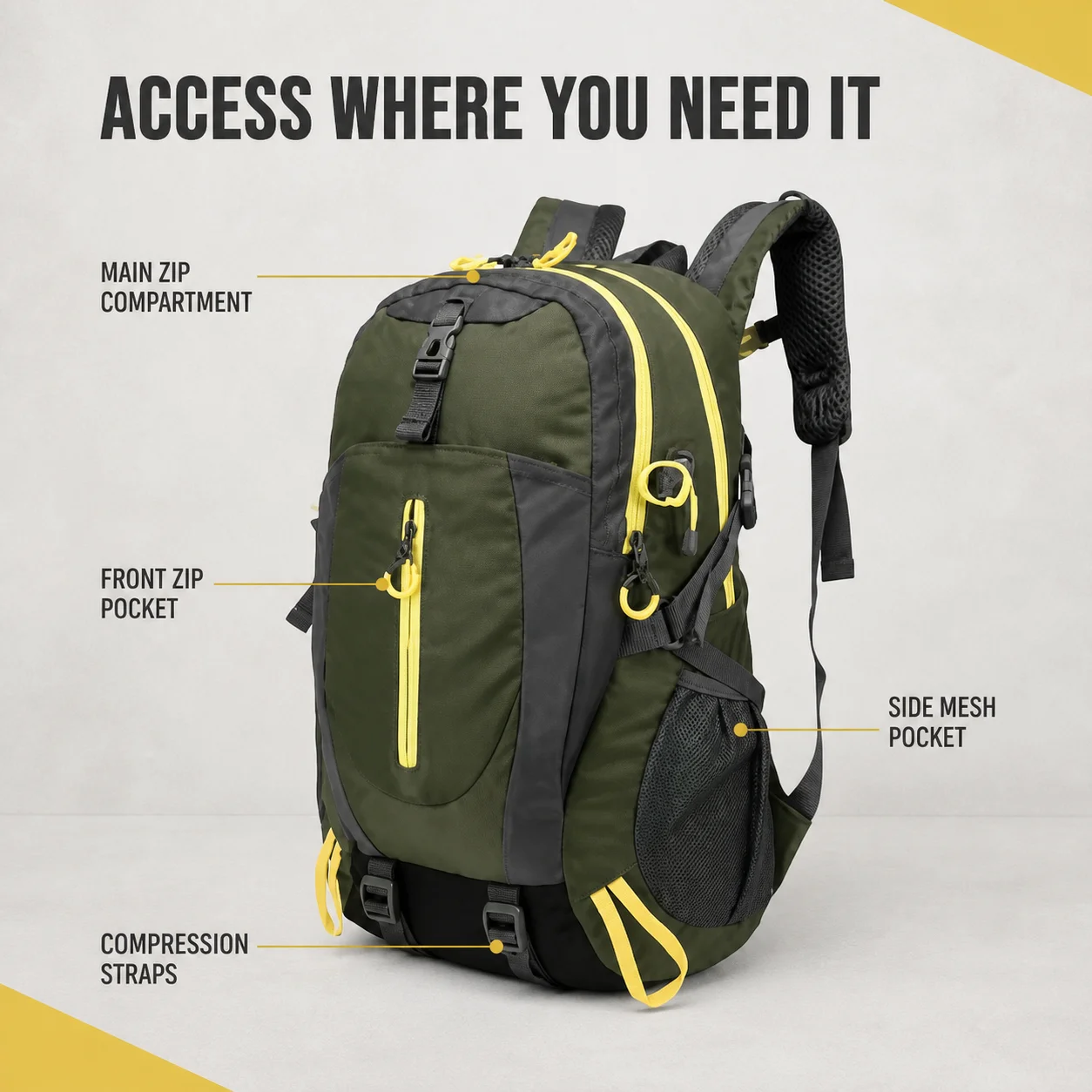 Multi-Pocket Outdoor Hiking Backpack 7