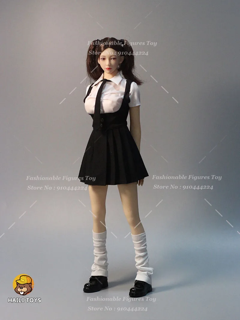 فساتين جندية للسيدات لعام 1/6 على شكل حرف a قميص عالي الخصر تنورة بحمالات ربطة عنق إكسسوار موحد مناسب لشخصية جندي 12 بوصة