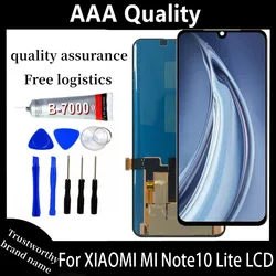 Tested For Xiaomi Mi Note 10 Lite Dispaly 10 Touches Screen Replacement For Mi Note 10 Lite M2002F4LG M1910F4G Lcd