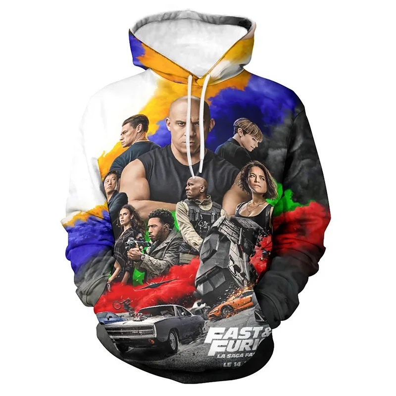 Fast & Furious Graphic 3D Print Hoodies Men Women Hooded Sweatshirts Hoody Oversized Pullovers Y2k Tracksuit Tops Kids Clothing