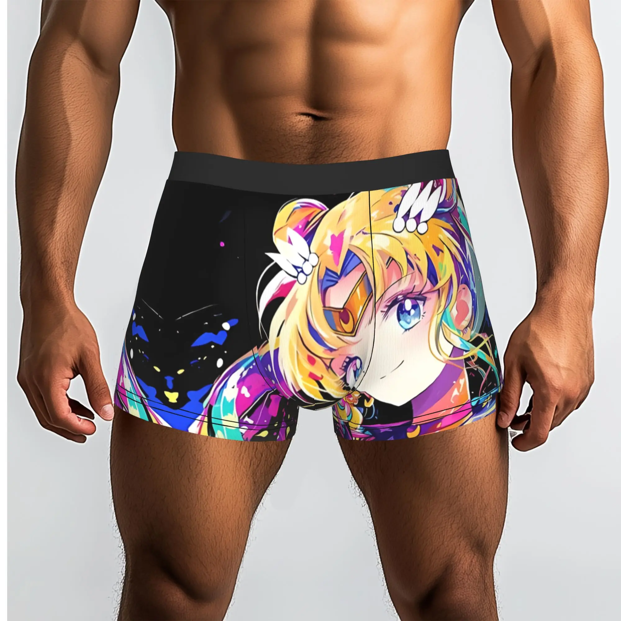 Moonlight Power Sailor Moon In Her Element Bandai Sailor Moon Underpants Homme Panties Men's Underwear Print Shorts Boxer Briefs