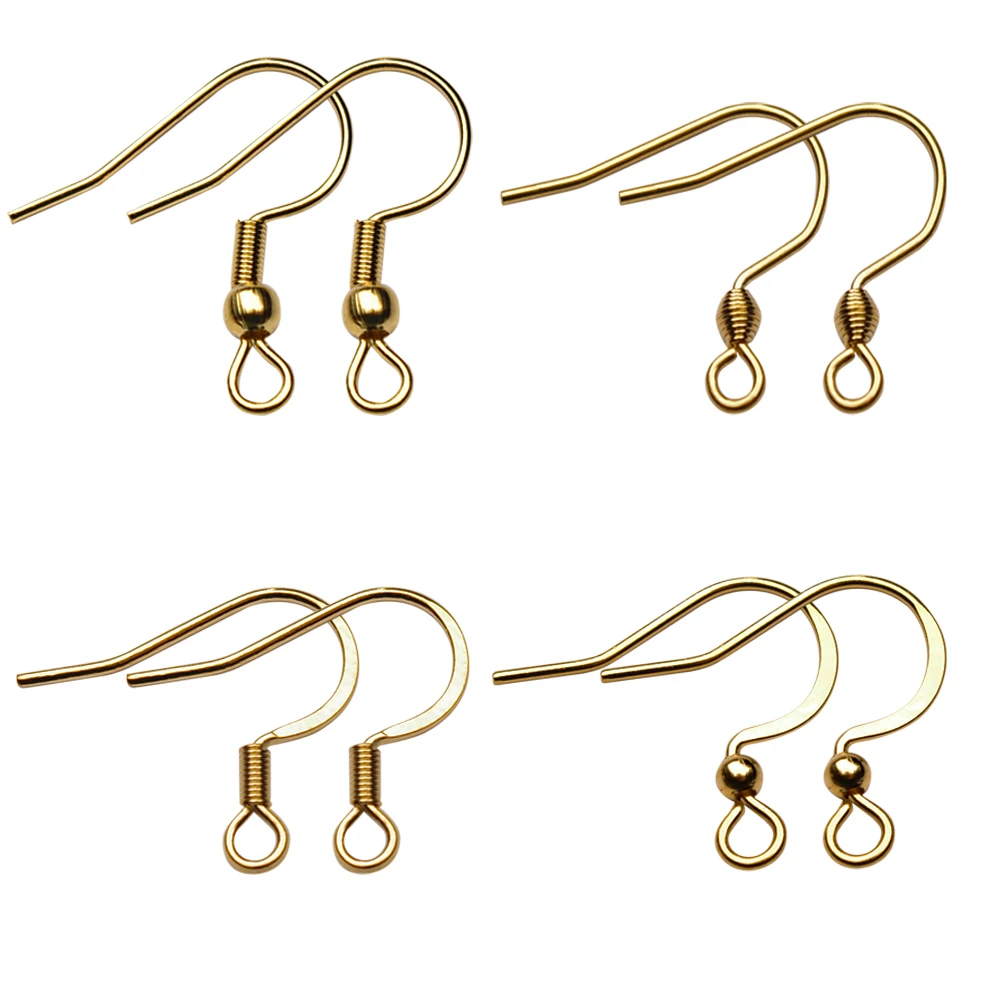 30pcs Hypoallergenic Stainless Steel Earrings Hooks Nickel Free Anti Allergy Earring Clasp Wire For Diy Jewelry Findings Making