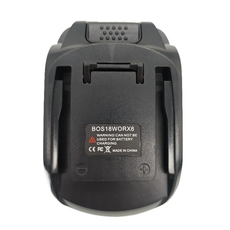 BOS18WORX6 Power Tool Battery Adapter for Bosch 18V BAT618 Lithium Battery Convert To Work for Worx 20V 6 Pin Cordless Tools