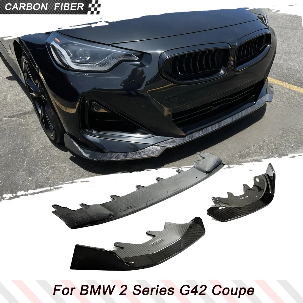 

Carbon Fiber Car Front Bumper Lip Splitters For BMW 2 Series G42 Coupe M220i M Sport 2022 2023 Front Lip Chin Guard Body Kits