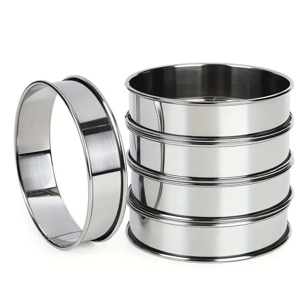 /10cm Muffin Torten ringe für die Herstellung von runden Ringformen Edelstahl doppelt gerollten Torten ring DIY Obst kuchen Kuchen Keks