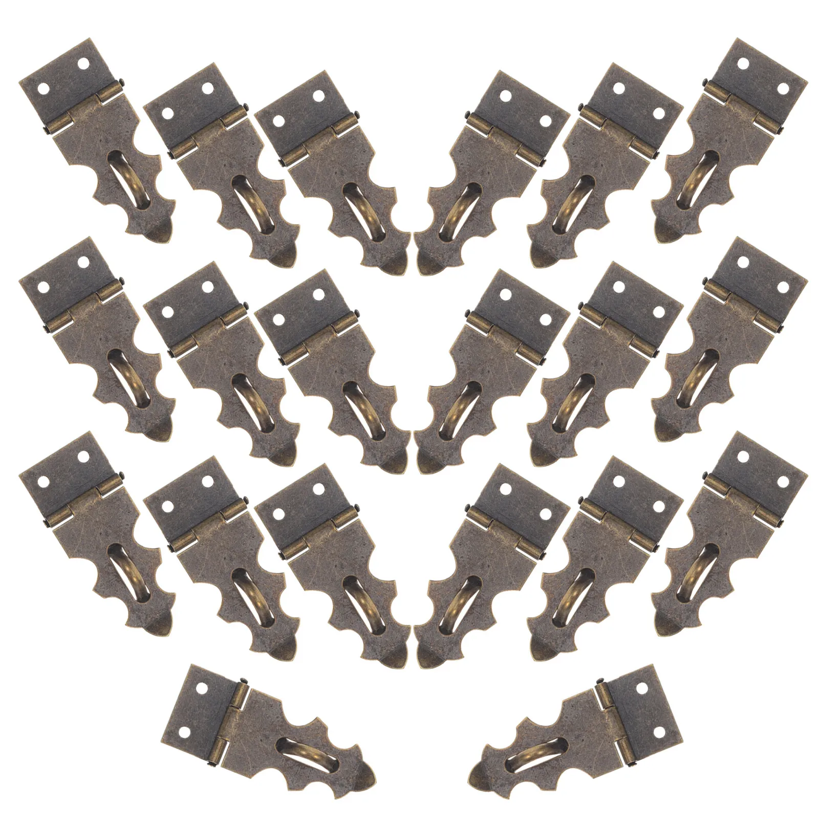 

20Pcs Retro Jewelry Box Latch Wooden Box Lock Hasp Safe Closure Hardware for Trinket Storage Chest Vintage Decorative