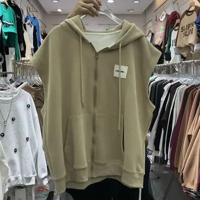 

Women's Hooded Zipper Jaet 2023 Autumn Faion Trend Fce Lined Svel Vest Casual Sle Commute Friendly