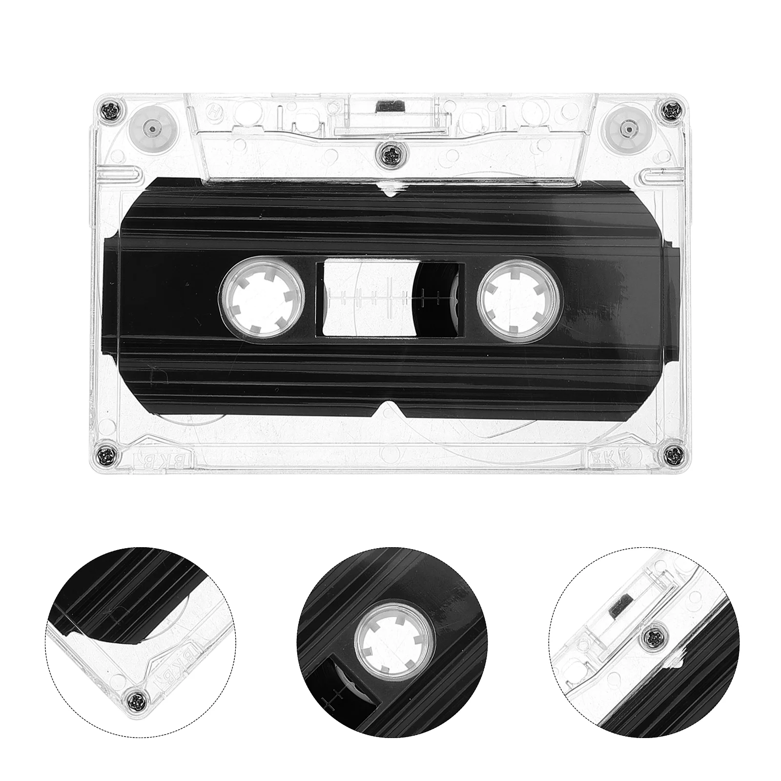 4 Pcs Audio Tape Blank Cassette Outer Box Micro Cassettes Tapes Recorder Plastic