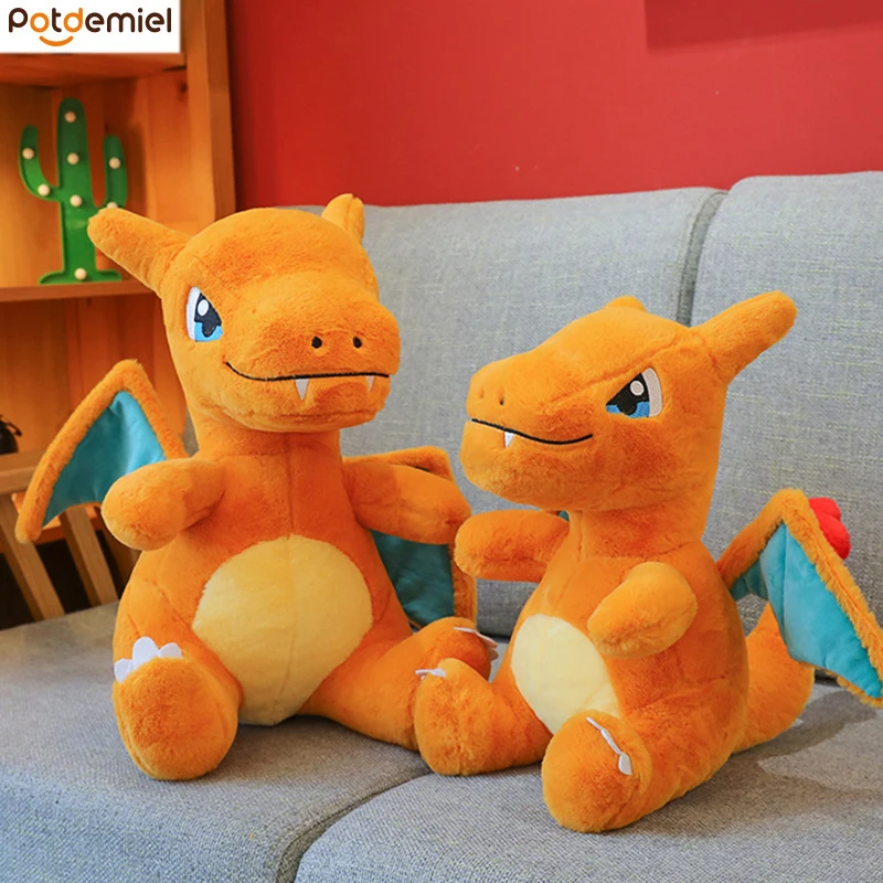 

Плюшевые куклы Pokémon Charizard, плюшевые игрушки, мультяшные аниме, удобные мягкие плюшевые куклы, подушка для объятий, детские подарки на день рождения