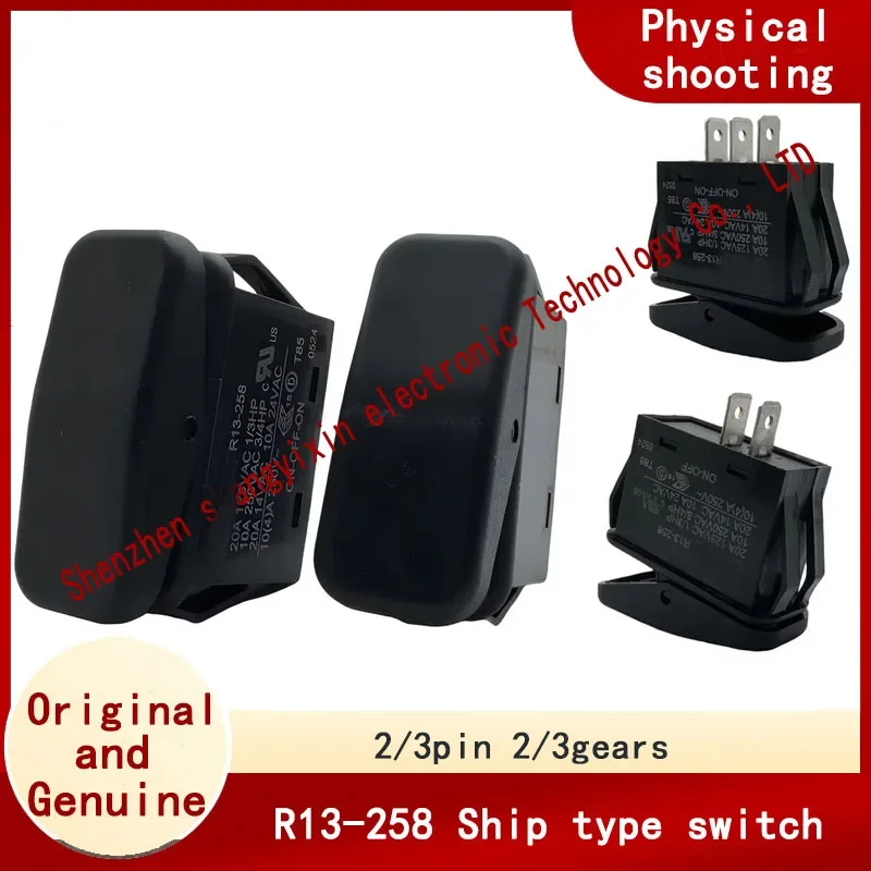 

20A125VAC автомобильный водонепроницаемый переключатель деформации лодки R13-258 2-контактный / 3-контактный 2-ступенчатый вкл.-выкл./3-ступенчатый вкл.-вкл.-вкл.