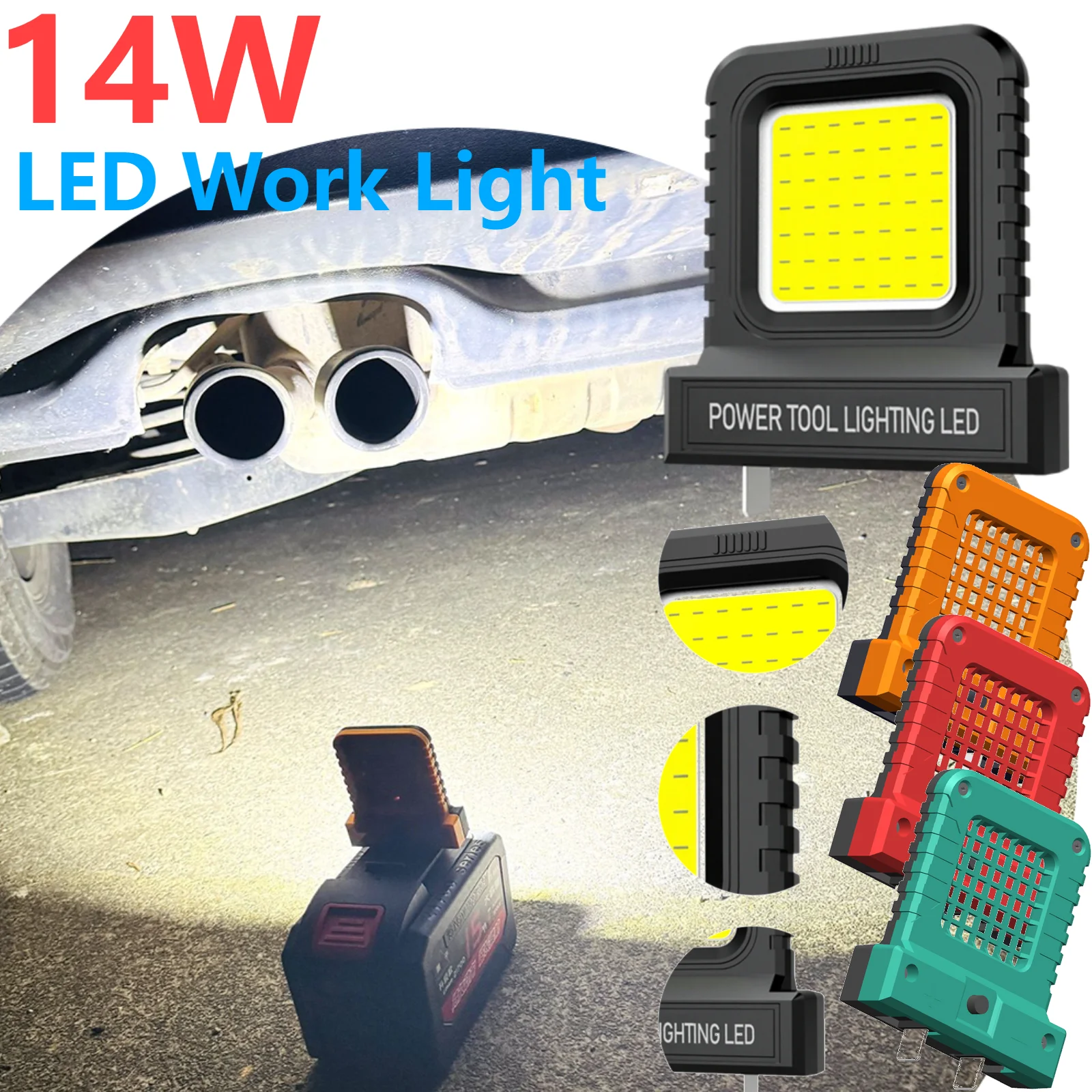 

Super Bright LED Work Light for Makita for Milwaukee for Dewalt for Bosch for Dayi Lomvum Zhipu 20-21V Li-ion Battery Power Tool