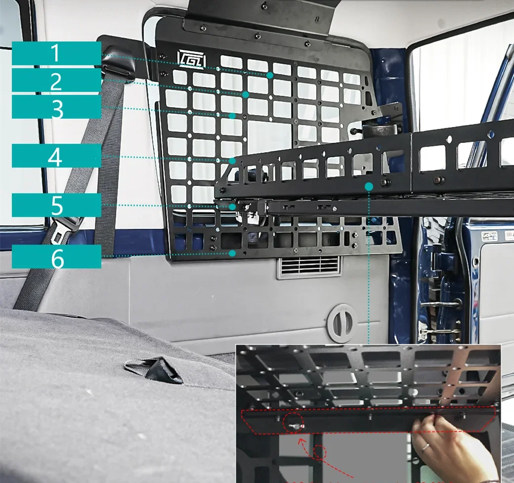 يصلح لتويوتا لاند كروزر 76 سلسلة LC76 رف صندوق السيارة رفوف تخزين البضائع