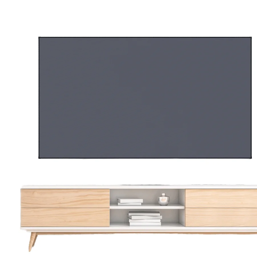 100 Inch 16:9 4K HD Short Throw UST ALR Fixed Frame Projector Screen 10mm Narrow Border Wall Mounted for Home Theater