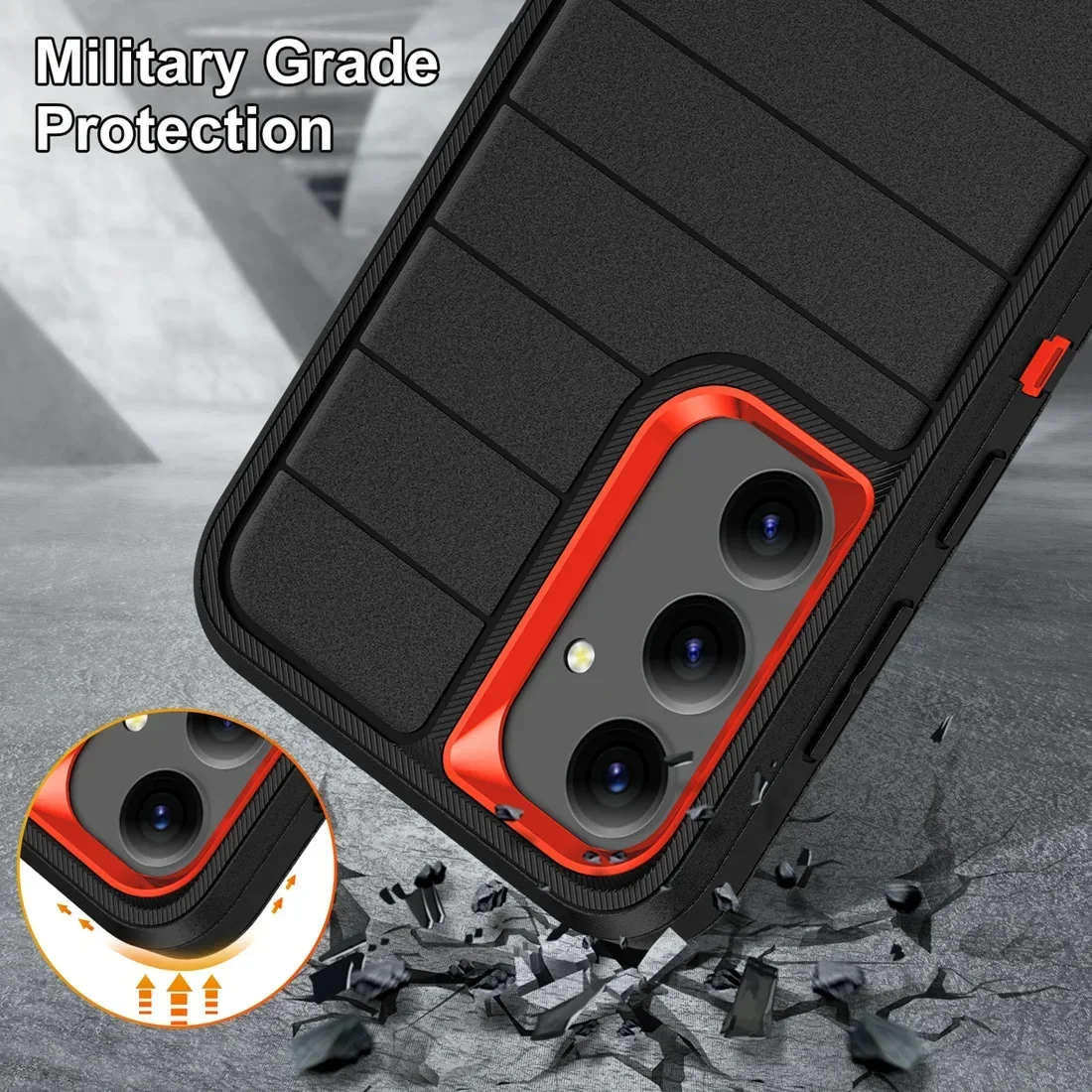 3 in 1 Shockproof Slim Heavy Duty Protection Cover Rugged With Kickstand Case For Samsung Galaxy S24 Ultra S24+ Plus/S24 5G 2024