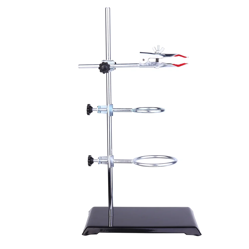 Experimental Bench Iron Stand Ring Clamp Laboratory Flask Test Tube Rack Stainless Steel Table Rod with Clamps Holder