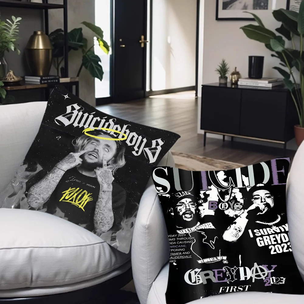 

Singer S-Suicideboy Cushion Cover Inches Farmhouse Decor Home Throw Pillow Covers For Couch Decorations