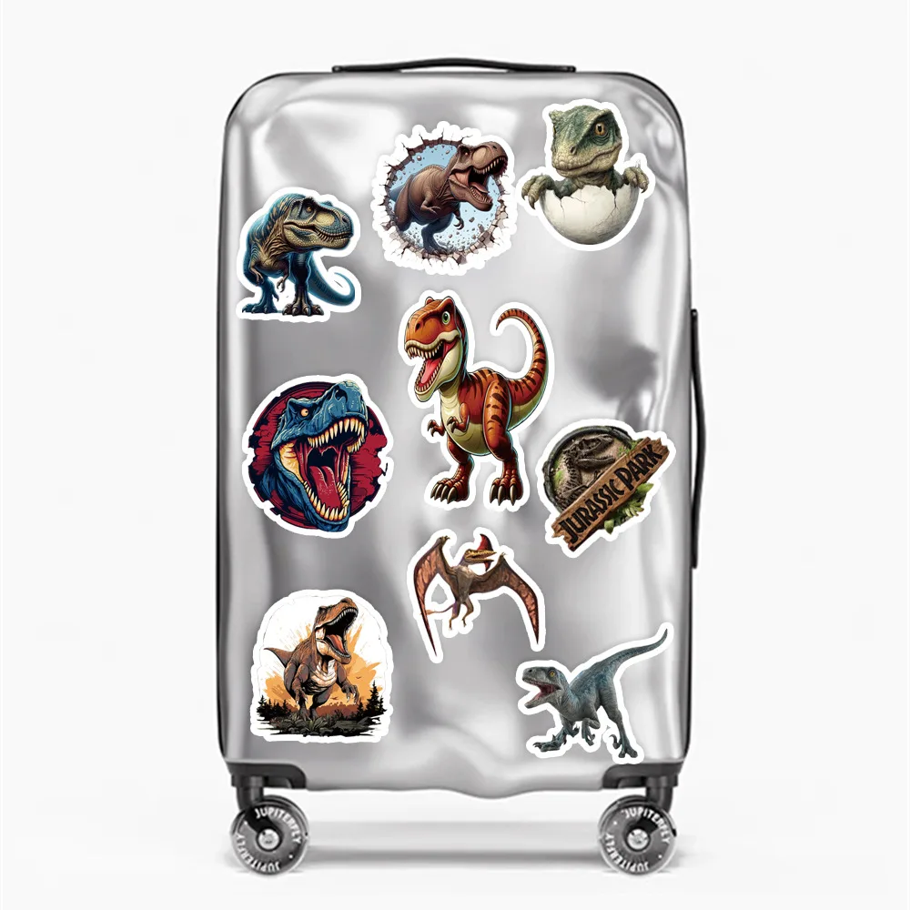 10/30/50 Uds. Pegatinas de dibujos animados de Parque de dinosaurios, calcomanía de animales, decoración DIY, maleta, álbum de recortes, teléfono, portátil, papelería