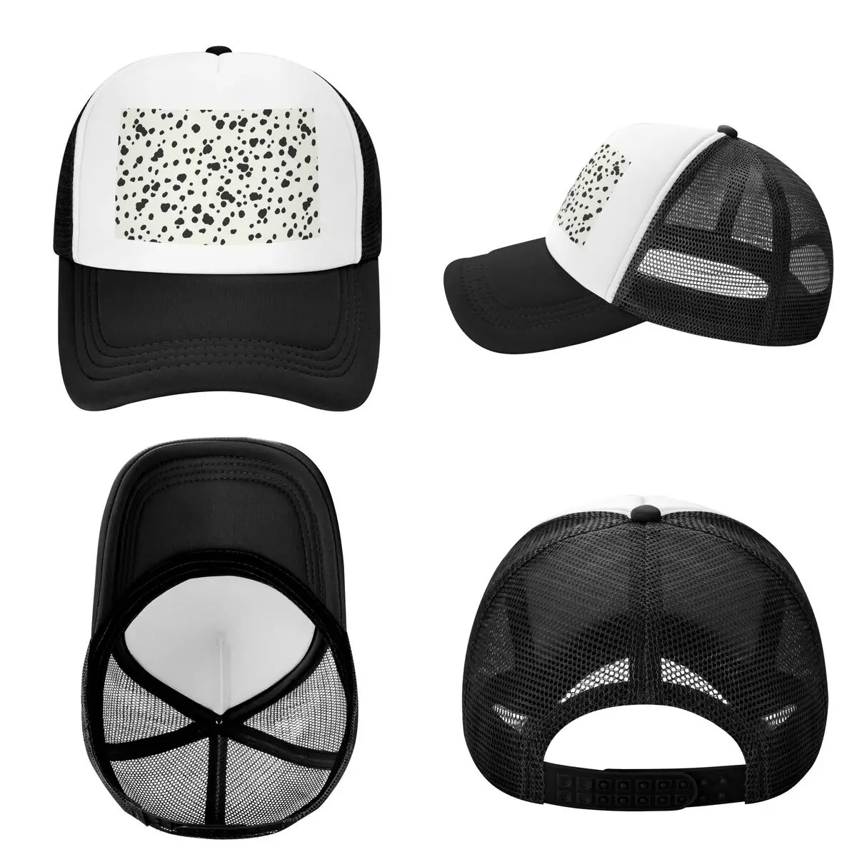 Dalmatian Dog Texture (3) Cap Casual Mesh Baseball Caps Adjustable Hat Hip Hop Summer Unisex Baseball Hats