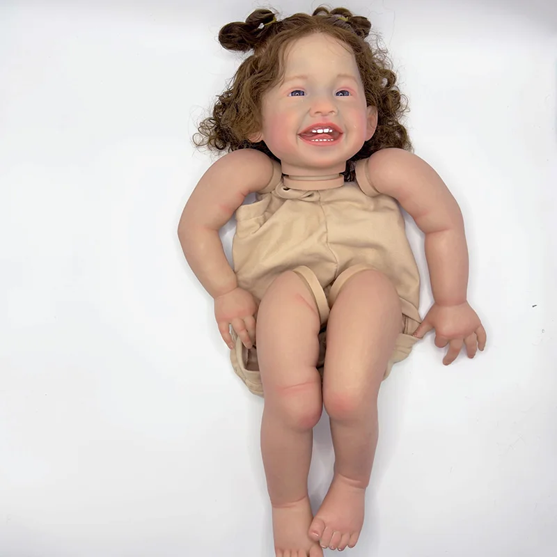 

24inch Mila Lifelike Unfinished Reborn Doll kit painted Doll kit Doll parts with Hand Root Hair