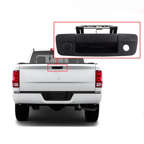 Imagen 2 del producto Cámara de visión trasera HD con manija de puerta trasera para Dodge Ram 1500 2500 3500 2009-2011 2012 2017, cámara de respaldo impermeable de visión nocturna
