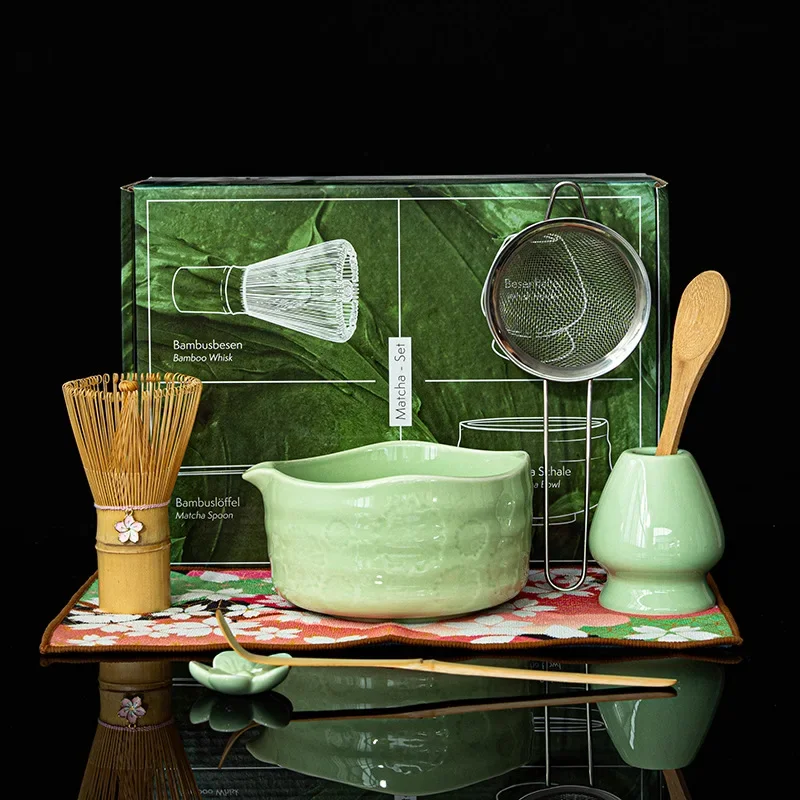 ​Complete Matcha Tea Making Kit with Bamboo Whisk, Bowl & Holder | Easy to Use Japanese Tea Set for Beginners & Tea Lovers
