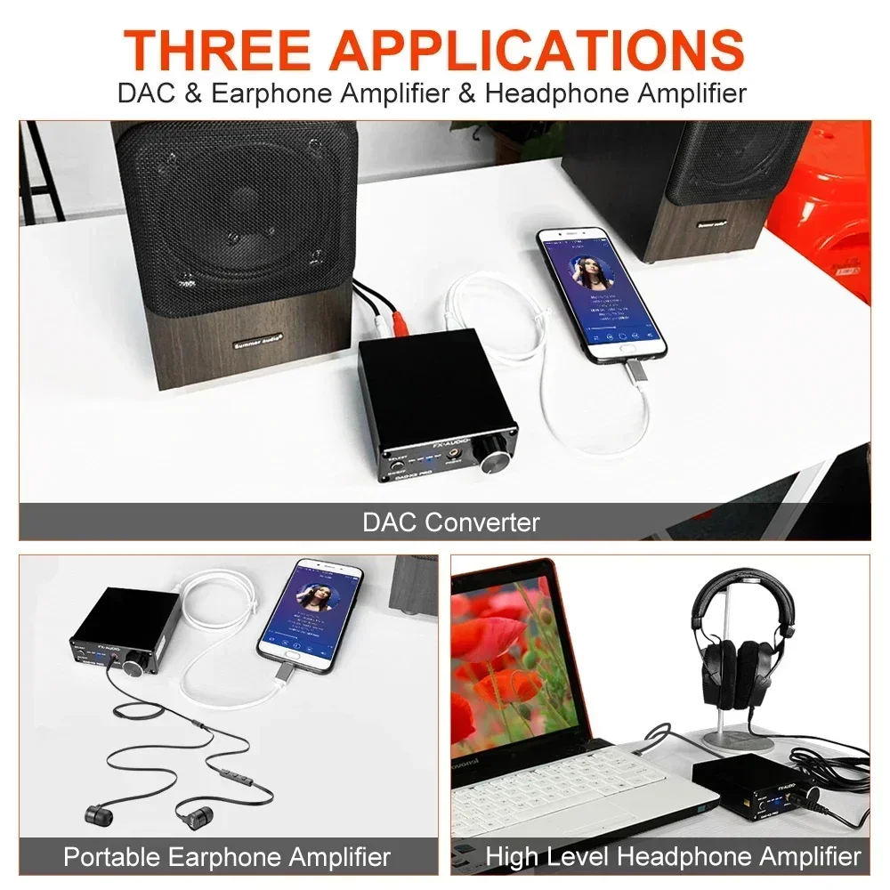 2020 FX-Audio DAC-X3PRO Digital Audio Decoder ASRC USB+STM32+ES9023+NE5532 Input USB/Coaxial/Optical/AUX 24Bit/96KHz DC12V/1A