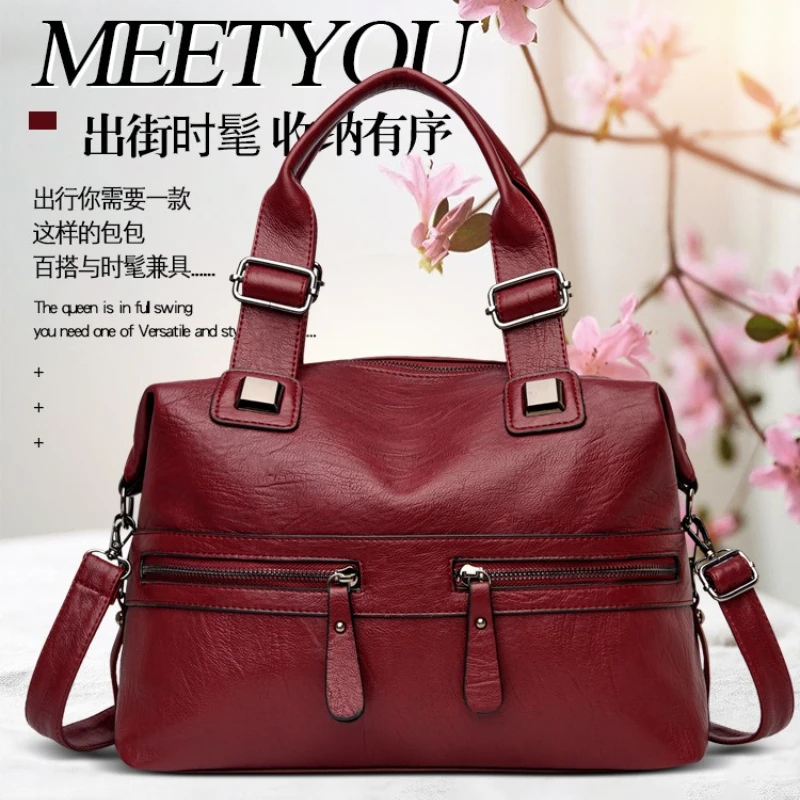 

Large Capacity Leather Shoulder Crossbody Bags for Women Simple Female Shopper Bags Designer Handbags Purses and Handbags