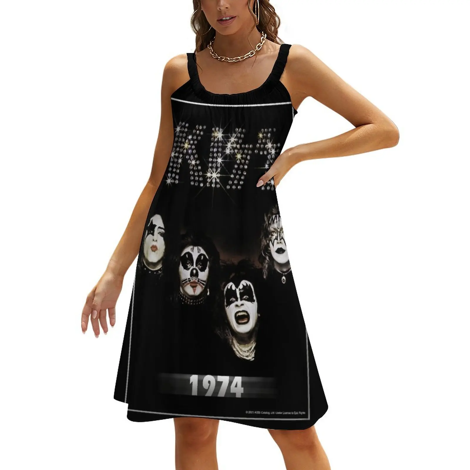 

KISS  the band - 1974 Album - Year Beach Sling Skirt Long dress ladies dresses for women 2024 clothes