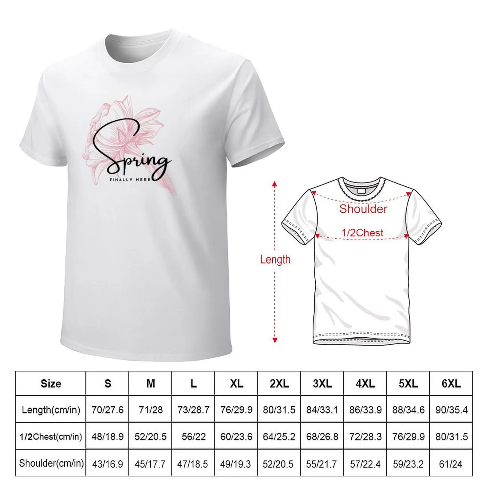 Hello Spring finally here T-Shirt vintage clothes Blouse mens t shirts