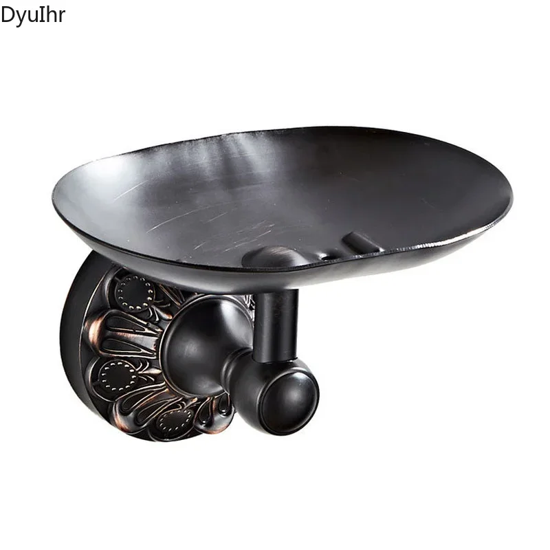 

Bathroom accessories black bronze craft brass soap plated dish perforated installation toilet soap box bathroom soap dish DyuIhr