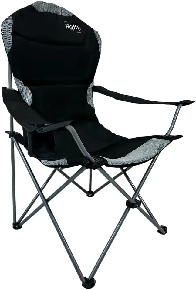 

Camping Folding Chair | Heavy Duty | Supports 250 Lbs | Steel Frame | Collapsible With Cup Holder | 21"" D X 36"" W X 42"" H