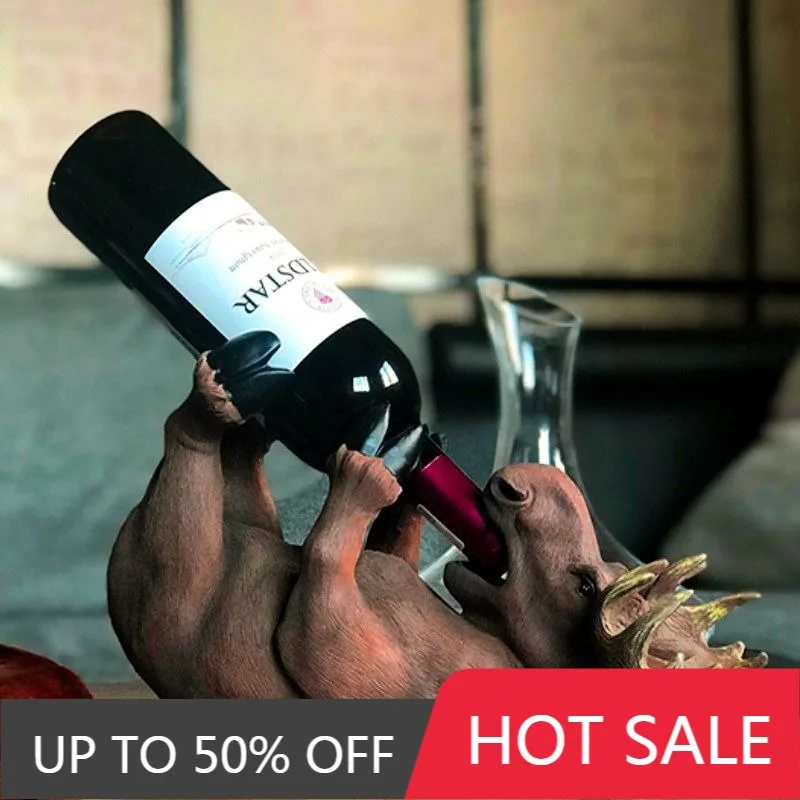 Creative Wine Rack Luxury European Living Room Red Wine Bottle Holders Milu Deer Animal Shaped Wine Rack Home Bar Accessories