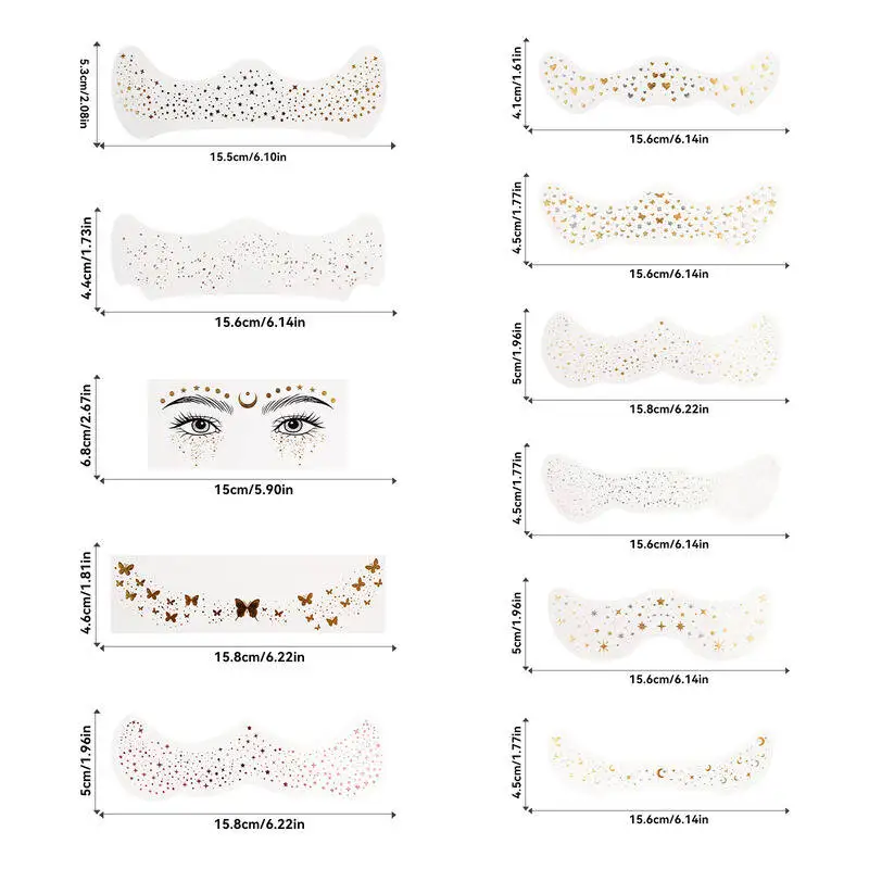 Mlsmile tatuagem com estampagem dourada, à prova d'água, glitter, estrelas, borboletas, festa, performance de palco, adesivos de sardas, novo, 2025