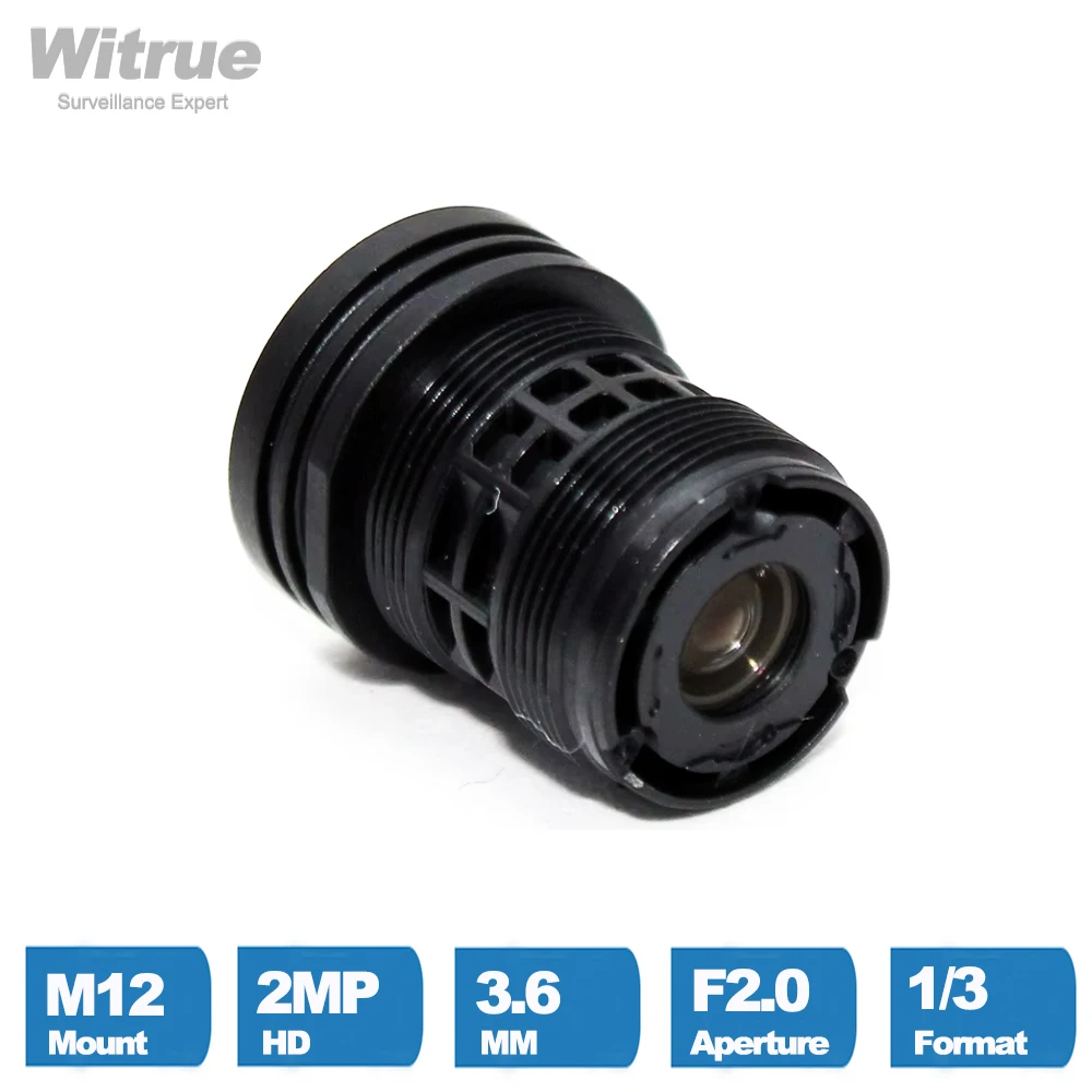 Witrue Cctv Lens 3.6mm 2 Mega Pixel M12 Mount  1/3