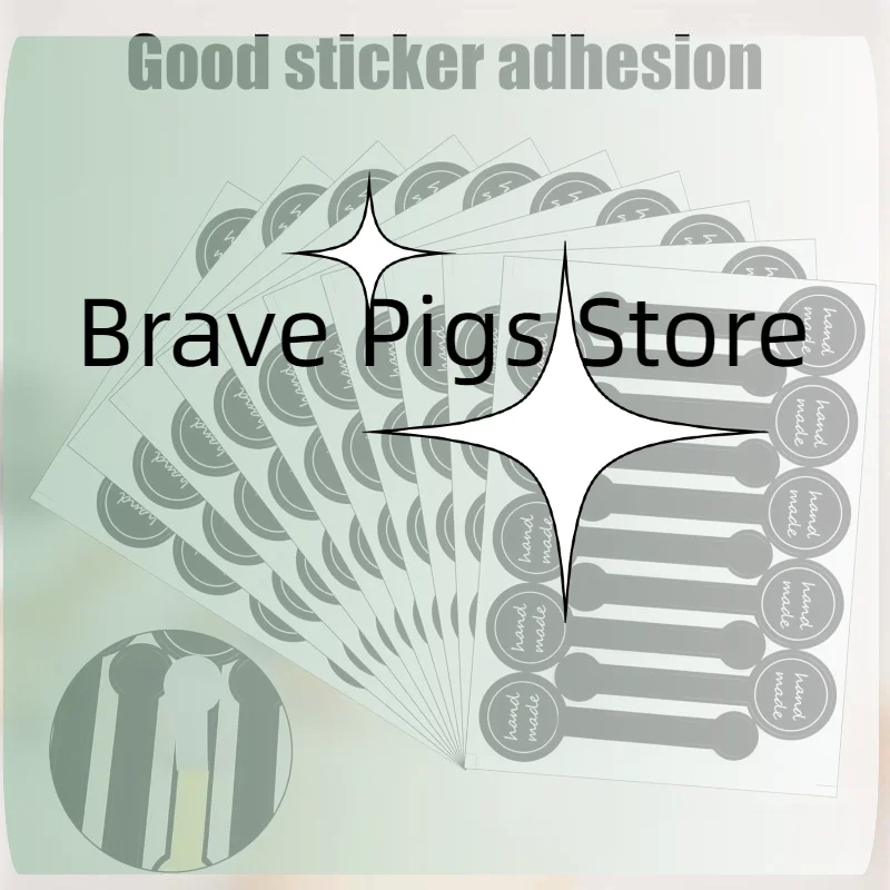 50 Sheets Black Hand Made Sealing Stickers With Strong Adhesion Perfect For Gift Wrapping Baking Packaging DIY Craft