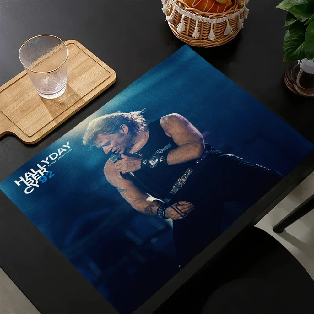 

1 шт. Johnny Hallyday салфетки осень-осень салфетки для стола водонепроницаемые моющиеся для сезонного праздника