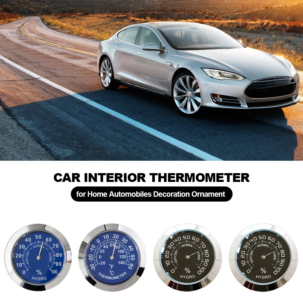 Mini Hygrometer Small Thermometer Hygrometer Monitor Car Thermometer Hygrometer Clock Mini Small Classic Temp Gauge