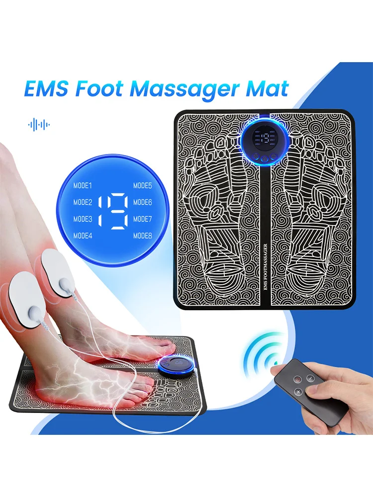 

Electric Ems Foot Massager Pad Feet Acupoints Massage Mat Shock Muscle Stimulation Improve Blood Circulation Health Care