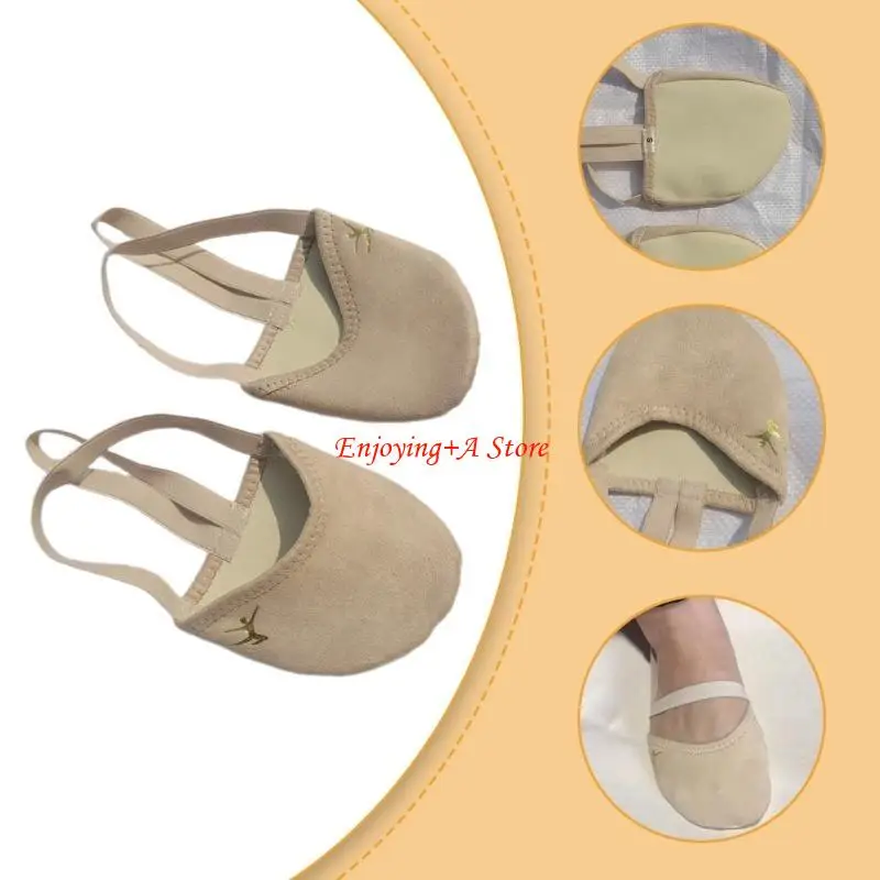 PXPB รองเท้าเต้นรำ Pirouette รองเท้า Half Soles รองเท้าบัลเล่ต์รองเท้าเต้นรำท้องยิมนาสติกรองเท้าสำหรับผู้หญิงและเด็กผู้หญิง