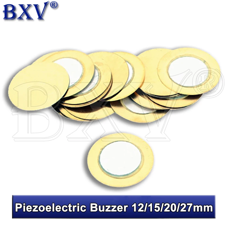 10PCS Piezo Elements Buzzer Sounder Sensor Trigger Drum Disc Copper Piezo Speaker 12MM 15MM 20MM 27MM Piezoelectric