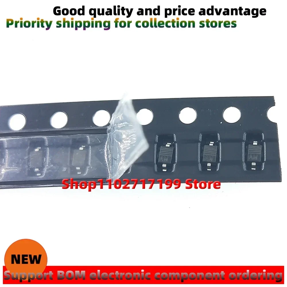 New Original 50pieces/pack PESD12VS1UA Silkscreen :AW SOD-323 PESD5V0S1UA ：AV TVS electrostatic protection diode