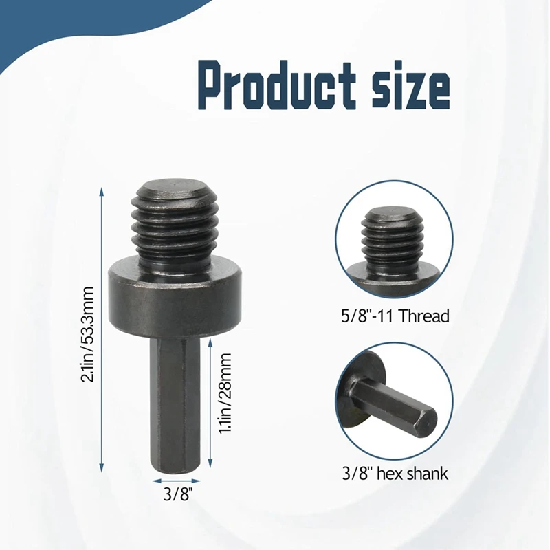 Core Drill Bit Adapter Drill Bit Adapter Core Drill Bit Adapter 5/8"-11 Hex Shank Drill Bit Adapter